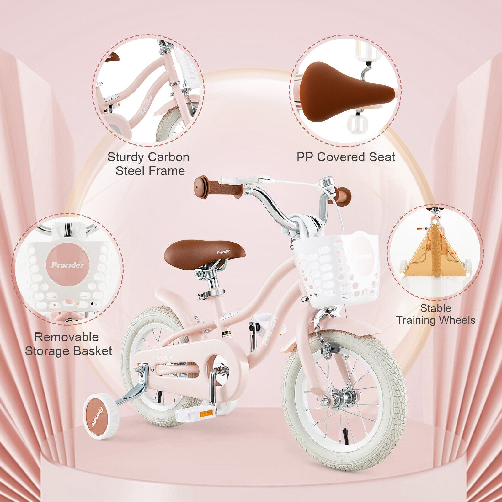 HONEY JOY 30cm Kids Bike Ride On Bicycle Training Wheels w