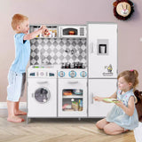 HONEY JOY Kids Kitchen Playset Pretend Play Kitchen Toy Set w/Washing Machine