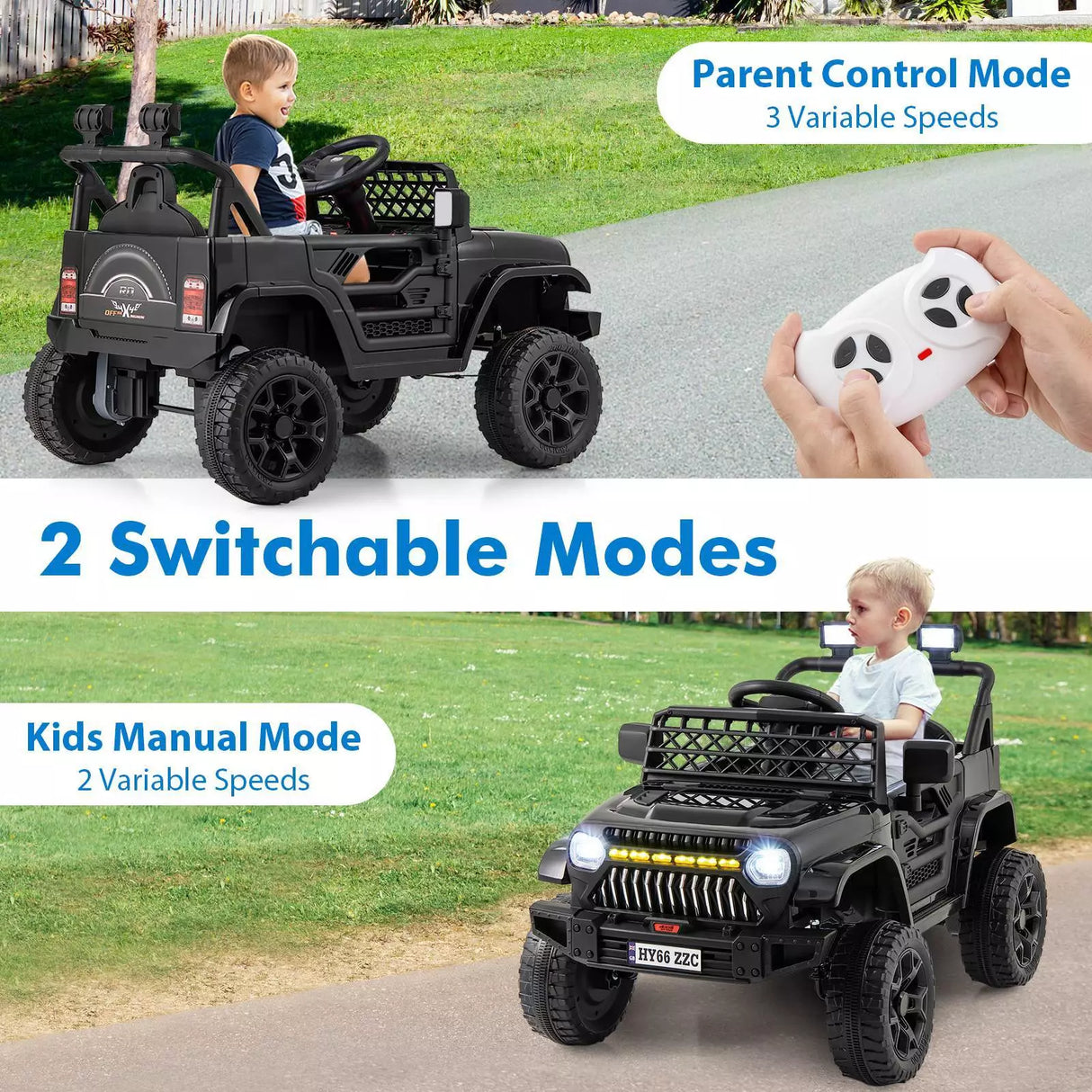 12V Kids Ride on Car Jeep Dual Motor Toddler Electric Vehicle Truck Babyjoy