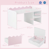 Scalloped Kids Bookshelf and Toy Storage Organizer for Bedroom