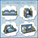 12 Pieces Snow Mountain Theme Toddler Foam Building Fort