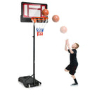 132-251cm Weather-resistance Kids Basketball Hoop with Ball Storage