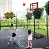 132-251cm Weather-resistance Kids Basketball Hoop with Ball Storage