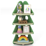 4-Tier Toddler Christmas Tree Bookcase for Kids Room