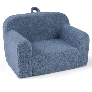 Toddler Foam Couch with Soft Fleece Fabric Cover for Playroom