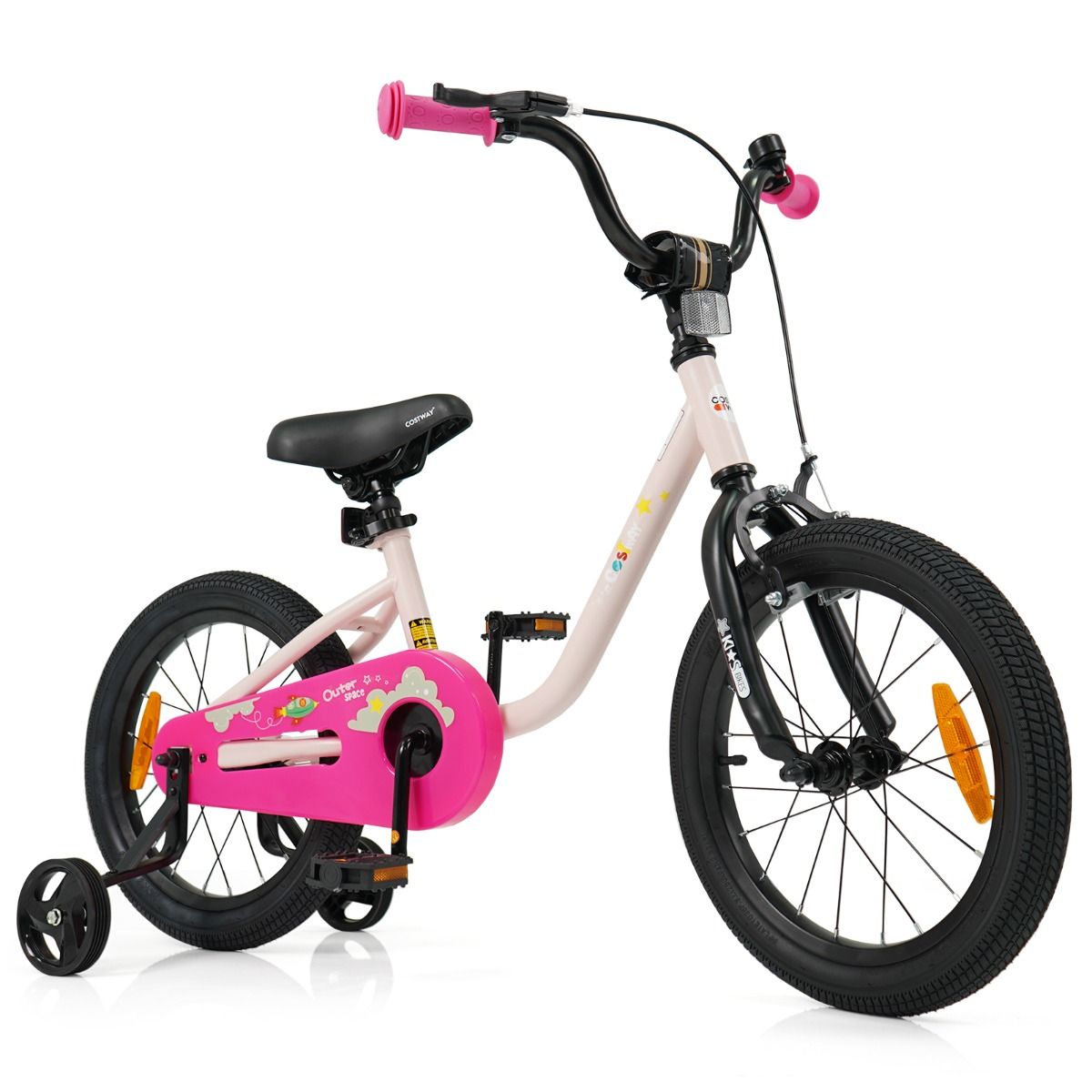 14/16-Inch Children Bicycle with Removable Training Wheels and Adjustable Seat for kids