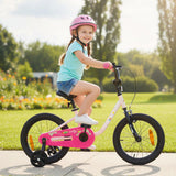 14/16-Inch Children Bicycle with Removable Training Wheels and Adjustable Seat for kids