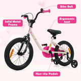 14/16-Inch Children Bicycle with Removable Training Wheels and Adjustable Seat for kids