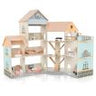 Wooden Corner Dollhouse Playset with 34 Pieces of Furniture and Accessories