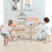 Wooden Corner Dollhouse Playset with 34 Pieces of Furniture and Accessories