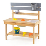 Wooden Kitchen Playset with Extended Tabletop