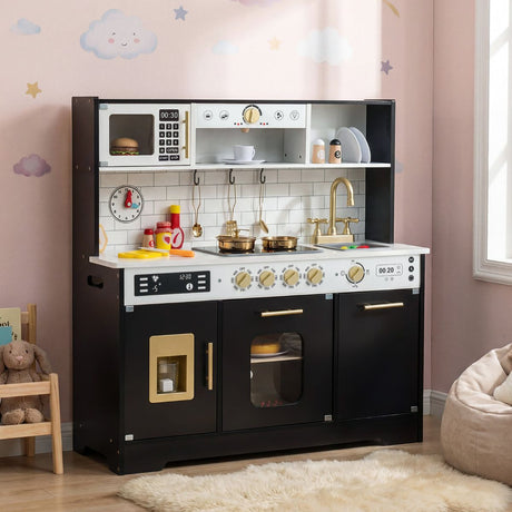 Play Kitchen for Kids with Realistic Lights and Sounds