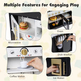 Play Kitchen for Kids with Realistic Lights and Sounds