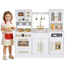 Wooden Kitchen Playset with Realistic Lights and Sounds