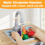 Wooden Modular Play Kitchen with Fridge and Dishwasher for Ages 3+